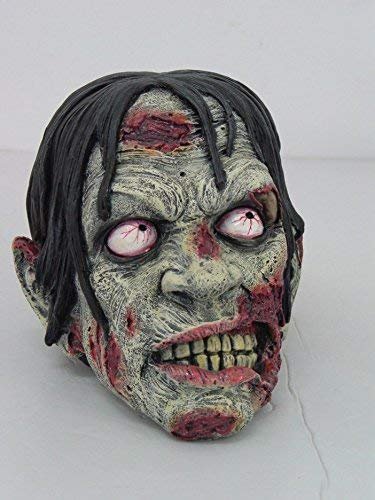 PTC 6.75 Inch Halloween Blood Shot Eyed Zombie Skull Resin Statue Figurine
