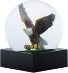 YTC Spreaded Wings Bald Eagle Standing on a Branch in Water Globe