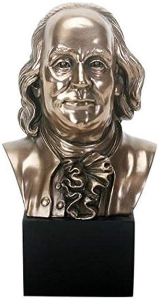 Benjamin Franklin Bust Bronze Figurine