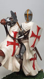 Pacific Giftware Crusader Knight Holding Spear Calvary On Horseback Defending Crusader Kingdoms Figurine