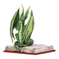 Pacific Giftware Amy Brown Book Green Scholar Dragon Statue Home Decor