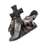 Undead Zombie Stripper Crawling Out of Grave Statue Figurine