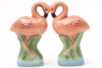 Pacific Trading Ceramic Magnetic Salt and Pepper Shaker Set - Flamingos They Kiss