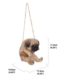ABZ Brand Loving Cute Animal Pet Puppy Kitten Hanging Collectible Figurine Statue (Pug)