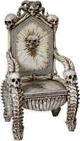 Dark Ruler of the Underworld Skull Throne Chair 57 Inch Tall