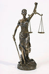 PTC 12 Inch La Justica with Scales and Sword Resin Statue Figurine