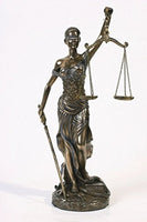 PTC 12 Inch La Justica with Scales and Sword Resin Statue Figurine