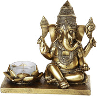 Pacific Giftware Hindu God Ganesha Elephant Headed Deity Meditation Candle Burner 6 inch