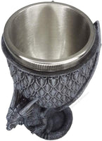 Open Winged Gargoyle Dragon Resin Figurine Goblet Drinkware with Removable Stainless Stain Inner by Anne Stokes -The Age of Dragons