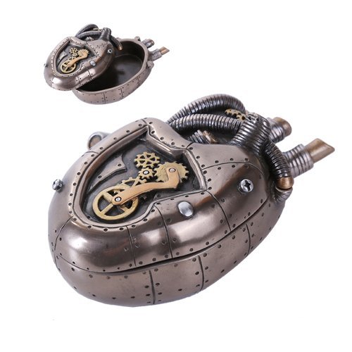 Steampunk Heart Trinket Box Collectible Figurine