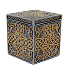 PTC 3.75 Inch Engraved Celtic Cross Square Jewelry/Trinket Box Figurine