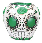 DOD Day of The Dead Green Sugar Skull Figurine