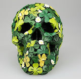 Lucky Clover Shamrock Skull Irish Saint Patrick's Day Collectible Figurine Decor