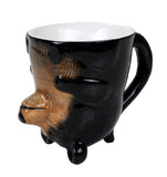 Pacific Giftware opsy Turvy Black Bear 11oz Coffee Mug Adorable Mug Upside Down Tea Home Office Decor