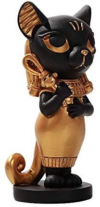 Pacific Giftware Ancient Egyptian Bastet Goddess Miniature Statue Black Gold