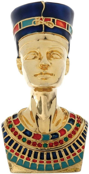 YTC Nefertiti Jeweled Box - Collectible Egyptian Decoration Container