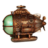 Pacific Giftware Steampunk Nautilus Explorer Submarine Collectible Sci Fi Fantasy Figurine with Color Changing LED Lights Battery Operated 7.75 Inches Long