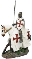 Crusader Knight on Horse Collectible Made of Polyresin