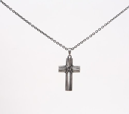 Lead Free Alloy Rustic Cross Necklace