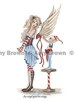 Pacific Giftware Christmas Collectible Angel Gets Her Wing Decorative Statue by Artist Amy Brown 7 Inch H
