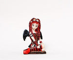 PTC 4.75 Inch Crimson Sexy Steampunk Winged Fairy Girl Statue Figurine