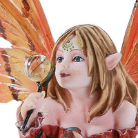 Pacific Giftware Fairy Garden Autumn Fairy Blowing Bubble Decorative Mini Garden Figurine