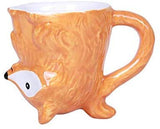 Pacific Giftware Topsy Turvy Fox Expresso Mug Adorable Mug Upside Down Home Office Decor