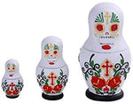 Pacific Giftware PT Day of Dead Rose Nesting Dolls Resin Collectible Figurine Set