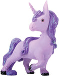 Glow The Purple Unicorn with Brown Eyes Out On A Stroll Figurine