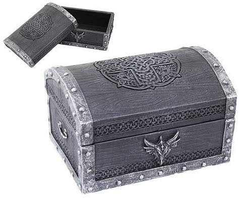 5 Inch Dragon Emblem Treasure Chest Jewelry/Trinket Box Figurine