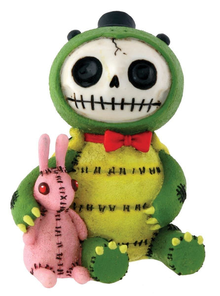 Furrybones Calico Mao Mao Signature Skeleton in Kitty Cat Costume Wrapped in Yarn