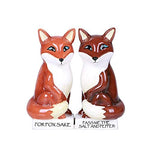 Hugging Foxes Magnetic Ceramic Salt and Pepper Shakers Set