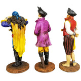 Set of Three Pirate See Hear Speak No Evil Decorative Shelf Sitter Figurines 5.5 inch tall