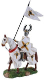 Pacific Giftware Crusader Knight Flag Bearer Calvary On Horseback Defending Crusader Kingdoms Figurine