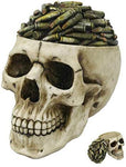 Pacific Giftware Bullets Top Skull Box Container Home Tabletop Decorative Resin Figurine