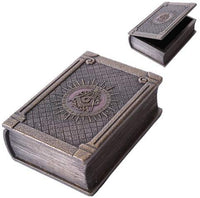 Masonic Symbol Bronze Color Painted Book Box Made of Resin
