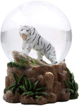 Wildlife Animal White Tiger Water Globe Collectible Water Ball Home Decorative Gift Item