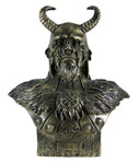 PTC 11 Inch Loki Armored God with Horns Head and Bust Statue Figurine