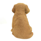 Pacific Giftware Golden Retriever Puppy Statue Realistic Glass Eyes