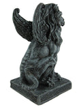 Roaring Lion Gargoyle W/ Sword Statue Figure