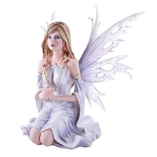 Pacific Giftware 10.25 Inch Fairyland Legends Winter Purple Fairy Winged Fairy with Flowers Statue Figurine (10.25H)