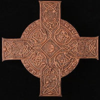 Pacific Giftware Elemental Celtic Cross Wall Sculpture Decor Wood Finish by Maxine Miller 11.25 Inch L