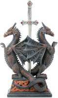 Dbl Dragon Letter Opener - Collectible Figurine Office Decoration