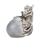 Skeleton Winged Dragon Egg Resin Figurine
