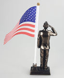 Pacific Giftware US Air Force Cold Cast Bronze Officer Salute Stars and Stripes Honoring America's Finest Desktop Collectible Pen Holder