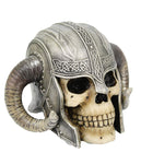 PTC 5 Inch Celtic Helmet Warrior Skeleton Skull Resin Statue Figurine