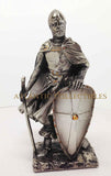 MEDIEVAL KNIGHT 7" TALL CRUSADER TEMPLAR GUARD STATUE FIGURINE SUIT OF ARMOR