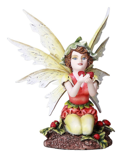Pacific Giftware Adorable Strawberry Fairy Fantasy Fairy Collectible 4.75 Inches