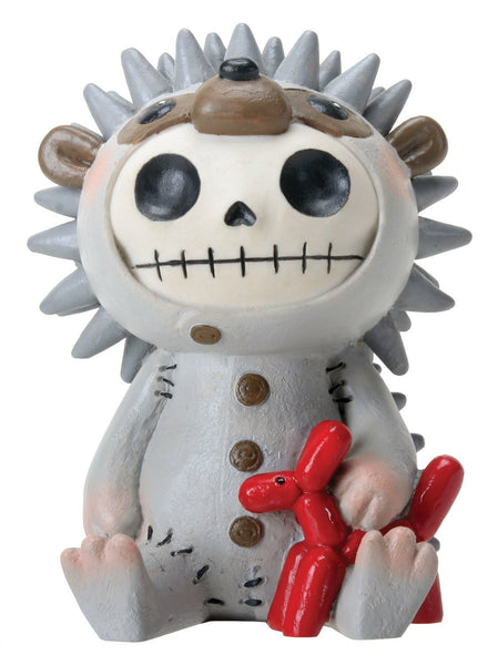 SUMMIT COLLECTION Furrybones Hedrick Signature Skeleton in Hedgehog Costume with Red Balloon Animal