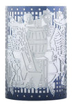 Blue Day of The Dead Posada Embellished Votive Candle Holder
